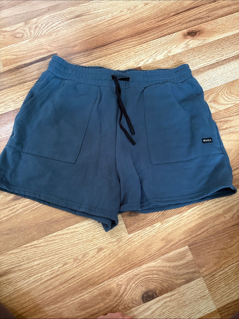 RVCA Men's Slate Blue Athletic Drawstring Shorts